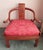 20th Century George Yee Style Chinese Hong Kong Horseshoe Lacquered Wook Accent Chair With Red Cushion For Sale - Image 10 of 12