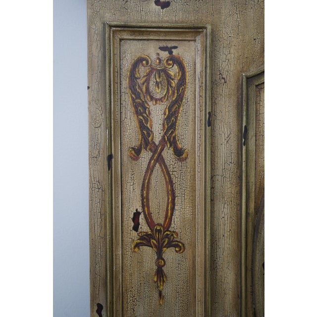 Labarge Large Italian Painted Trumeau Mirror For Sale - Image 10 of 12