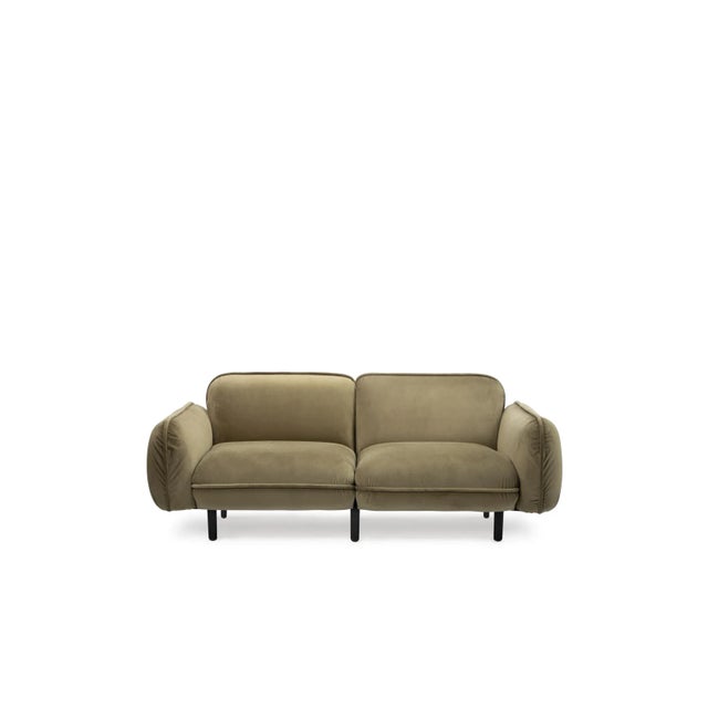Contemporary Bean 2-Seater Sofa in Green Velour from Emko For Sale - Image 3 of 5