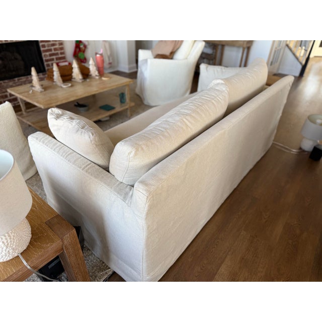 Textile Rowe Slipcover Custom Designer Sofa- New For Sale - Image 7 of 11