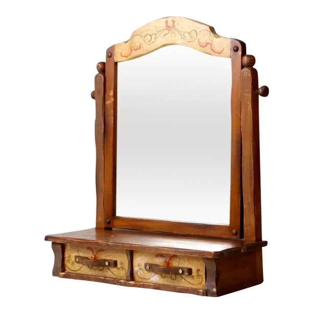 Tan Monterey Style Dresser Top Vanity Mirror For Sale - Image 8 of 8