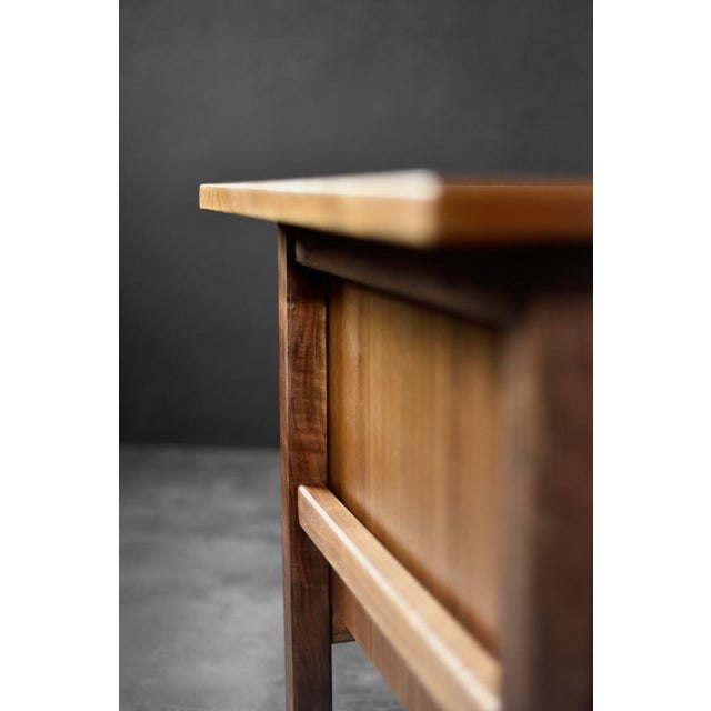 Large Mid-Century Danish Modern Brown Teak Desk, 1960s For Sale - Image 15 of 18