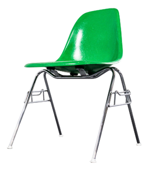 DSS Vivid Green Fibreglass Dining Chair by Eames, 1960s