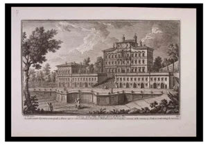 Giuseppe Vasi, Casino della Villa Patrizi Fuori, Etching, Late 18th Century