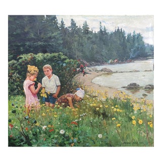 Children Portraits Oil Painting Original Artist Lysov For Sale