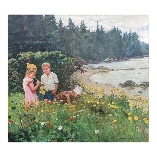 Children Portraits Oil Painting Original Artist Lysov For Sale