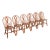 Ethan Allen Style American Colonial Solid Oak Spindle Back Windsor Dining Chairs, Set of Six For Sale
