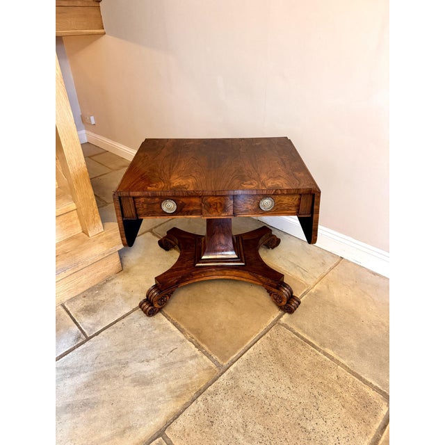 Hollywood Regency Antique Regency Rosewood Sofa Table, 1820s For Sale - Image 3 of 12