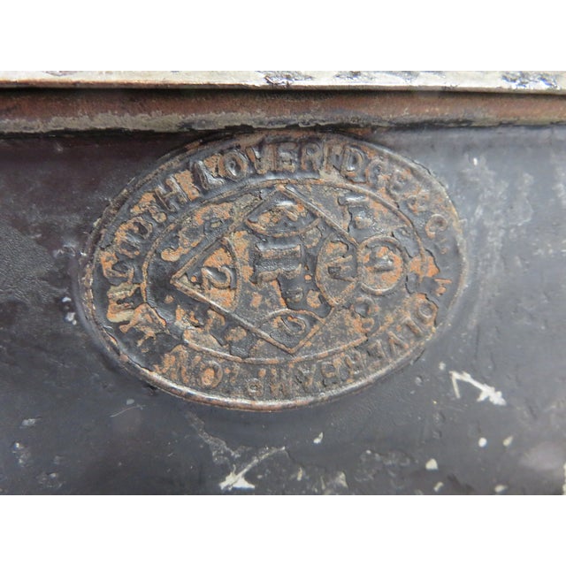 Antique Coal Scuttle Box W/ Reverse Painted Glass of a Buck / Deer ~ Fireplace Functional Art Decor For Sale In Seattle - Image 6 of 18