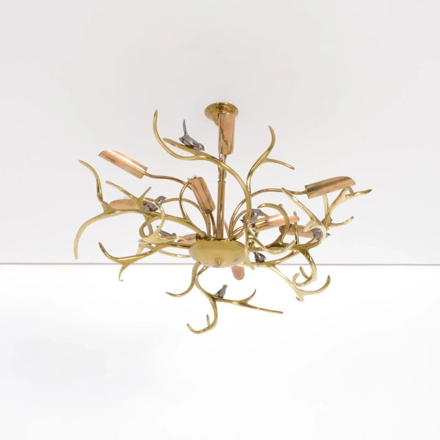 1970s Brass Branches Chandelier by Willy Daro, 1970s For Sale - Image 5 of 18