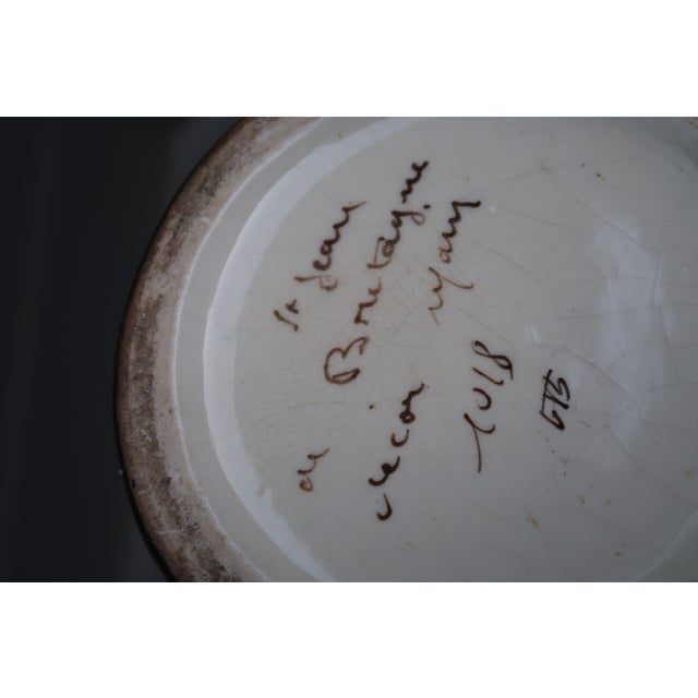 1950s Pair of French Vintage 1950 Vases Signed Saint Jean De Bretagne For Sale - Image 5 of 7