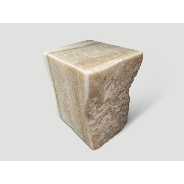 Contemporary Andrianna Shamaris Onyx Sculptural Side Table For Sale - Image 3 of 6