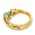 Bochic "Orient" Vintage Ruby, Jade & Multi Sapphire Dragon Bangle Set In 18K Gold & Silver Multi color sapphires from Sri...