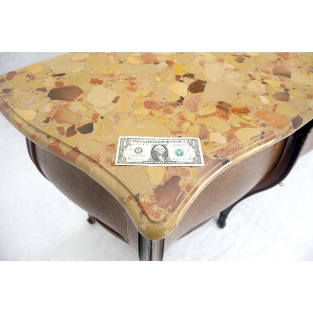 Wood Very Fine Extra Large French Inlaid Bombe 3 Doors Dresser Fitted Drawers MINT For Sale - Image 7 of 18