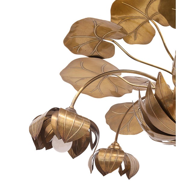 Water Lily Chandelier from Maison Jansen, 1970s For Sale - Image 10 of 12