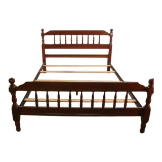 Chautauqua Colonial Solid Cherry Queen Size Cannonball Bed For Sale