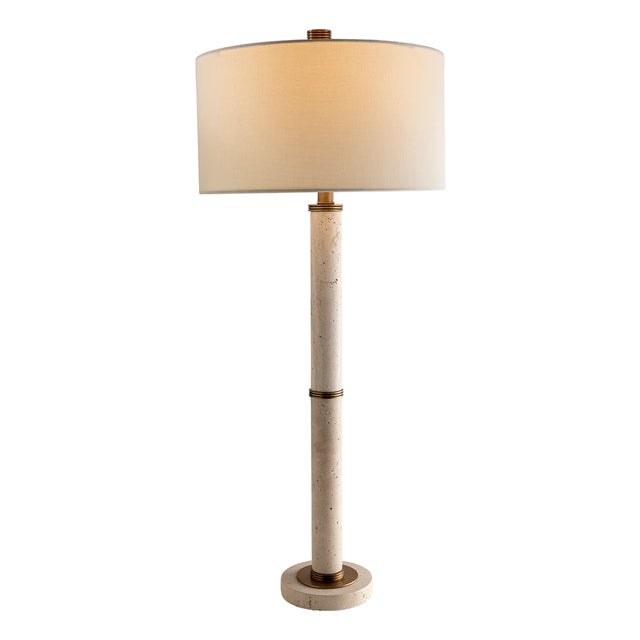 Tivoli Marble Natural/Brass Lamp For Sale