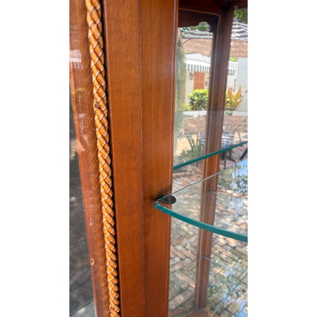 Brown Vintage Milano Furniture Co. Louis XV Style Carved Curio Cabinet For Sale - Image 8 of 16