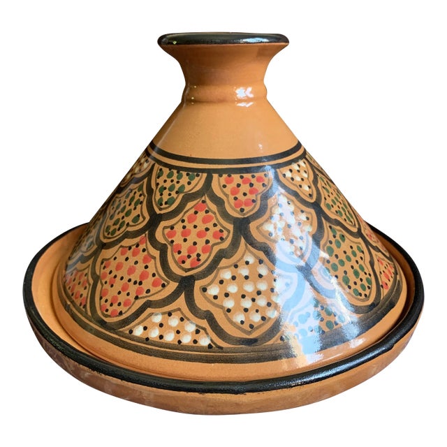 Late 20th Century Clay Tunisian Tagine by Le Souk Ceramique For Sale