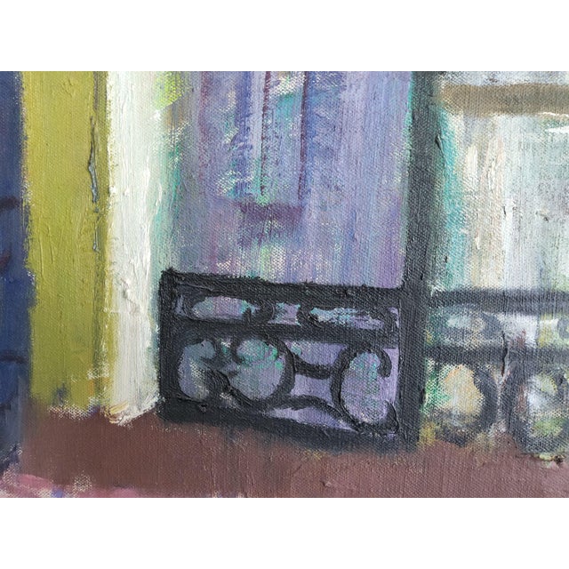 Mid-Century Modern 1947 Interior Oil Painting on Linen by Swedish Artist Ulla Borgstrom For Sale - Image 3 of 17