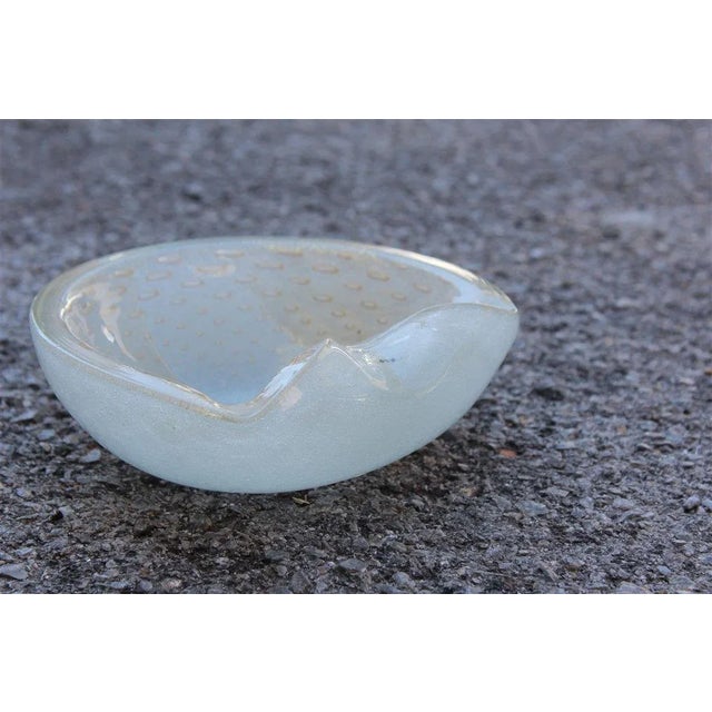 Gold and Opaline Murano Glass Bowl from Seguso, 1950s, in Flawless conditions. Designed 1950 to 1959 I have official proof...