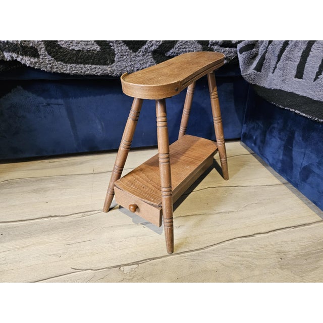 Wood Vintage Wooden Shoe Shine Cabinet, 1960s For Sale - Image 7 of 7