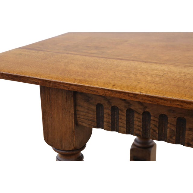Antique Oak Refectory Kitchen Dining Table, 1890s For Sale - Image 5 of 9