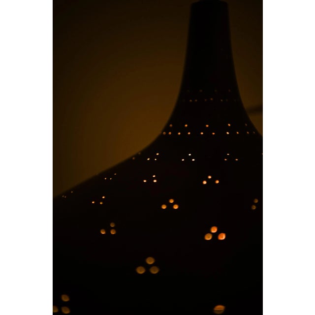 Goldenrod Ceiling Lamp in Brass and Glass attributed to Paavo Tynell, 1950s For Sale - Image 8 of 10