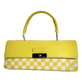 Louis Vuitton Damier Mosaic Ew Jayne Yellow Handbag M94407 For Sale