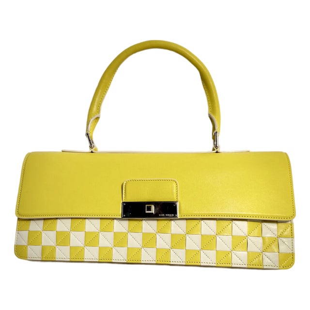 Louis Vuitton Damier Mosaic Ew Jayne Yellow Handbag M94407 For Sale