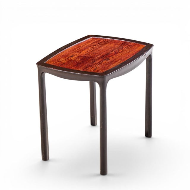 Edward Wormley for Dunbar Mid Century Rosewood Side End Tables - Pair For Sale - Image 13 of 14
