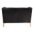 Børge Mogensen 2-Seater Sofa in Black Patinated Leather with Oak Legs by Børge Mogensen for Fredericia For Sale - Image 4 of 5