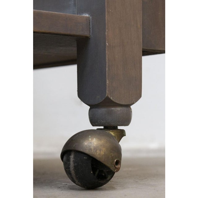 Wooden Trolley with Magazine Rack For Sale - Image 5 of 17