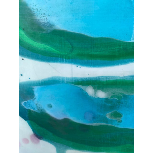 Encaustic Mixed Media Painting by Gina Cochran "Las Islas" For Sale - Image 4 of 5