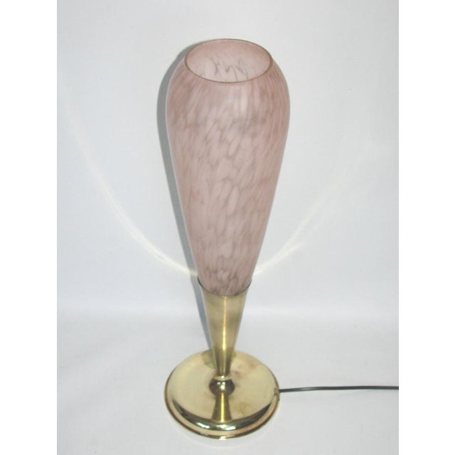 Metal Modern Table Lamp in Brass and Glass, 1960s For Sale - Image 7 of 7