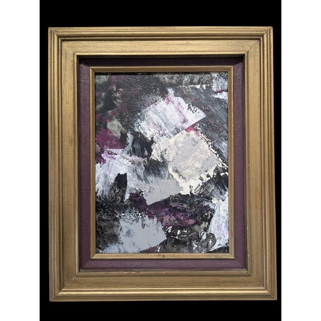 Vintage Original Abstract Expressionist Painting Framed For Sale - Image 9 of 11