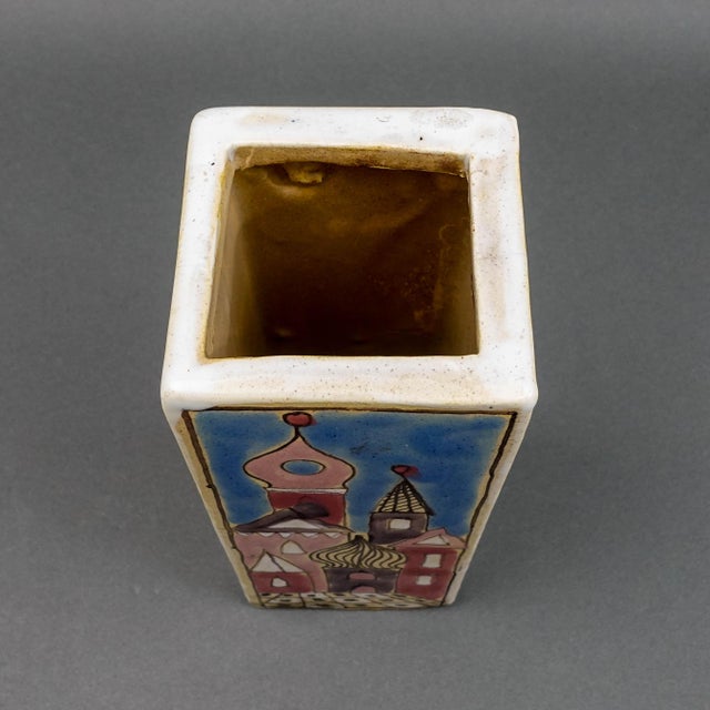 Ceramic Elio Schiavon (1925-2004) Italy Vintage Mid Century Art Pottery Vase For Sale - Image 7 of 7