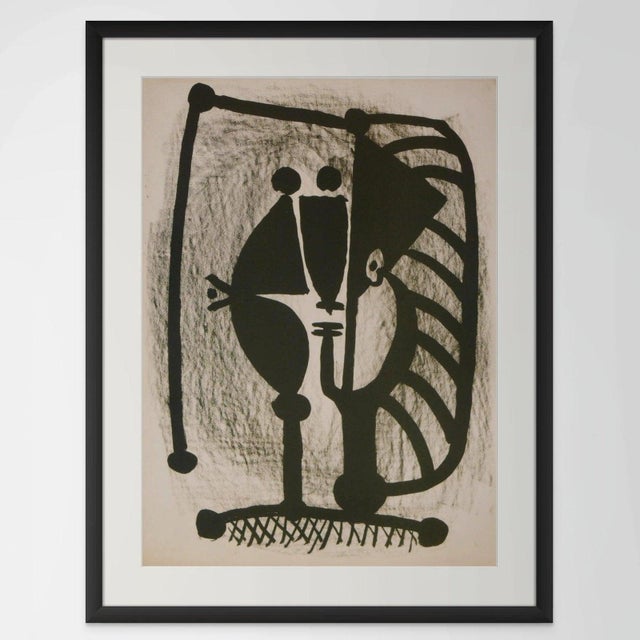 Black Set of 16 – "Picasso's Female Heads" | Framed Black & White Gallery Wall Collection After Pablo Picasso For Sale - Image 8 of 14