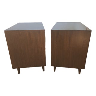 Jens Risom Tambour Door Nightstands/Cabinets- A Pair For Sale
