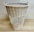 White Vintage 1980s Large White Wicker Handled Basket For Sale - Image 8 of 8