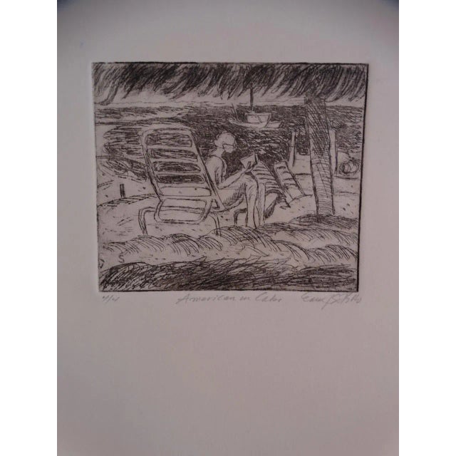 Mid 20th Century "American in Cabo" Etching by Edward Sotello For Sale In Los Angeles - Image 6 of 6