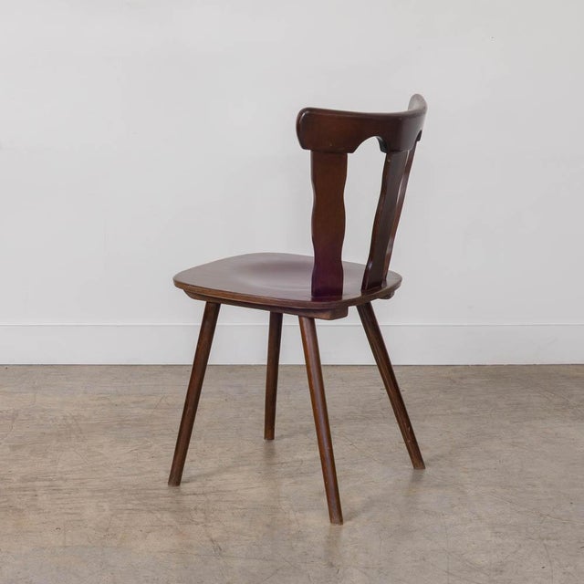 Wood 1950s French Wood Brutalist Chairs, Set of 8 For Sale - Image 7 of 18