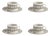 Aryan Teacup & Saucer Set of 4 by Nina Magon For Sale
