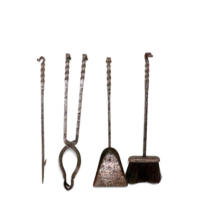 Vintage Arts and Crafts Spanish Style Fireplace Tool Set For Sale - Image 11 of 11