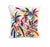 An exceptional example of Mexican Otomi embroidery textile pillow features meticulously hand-stitched imagery of two deer...