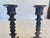 Vintage Ornate Brass Candle Holders Action Made in Italy 3 Footed Baroque 6" For Sale - Image 11 of 12