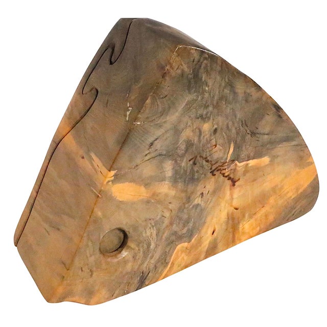 Late 20th Century Late 20th Century Richard Rothbard Burl Wood Puzzel Jewelry Box For Sale - Image 5 of 15