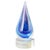 1970s Murano Drop-Shaped Sculpture in Clear and Blue-Violet Art Glass, 1970s For Sale - Image 5 of 5