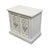 UNIQUE FURNITURE Mediterranean Style 26" Cabinet Nightstand 7117 in Dorado White Finish 25" High 26.5" Wide 16.25" Deep We...