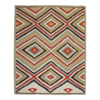 Tribal Navajo Design Room Size 21st Century Modern Rug - 8'1" x 9'5" For Sale